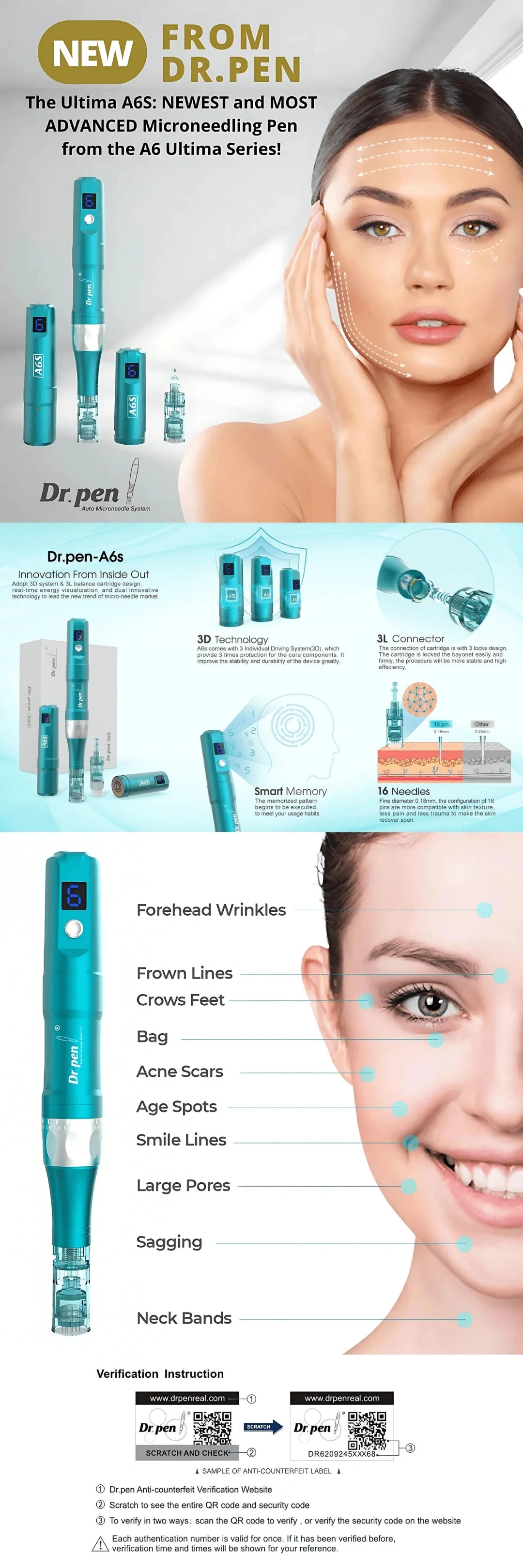 Advertisement for Dr. Pen with product images and text on a white background