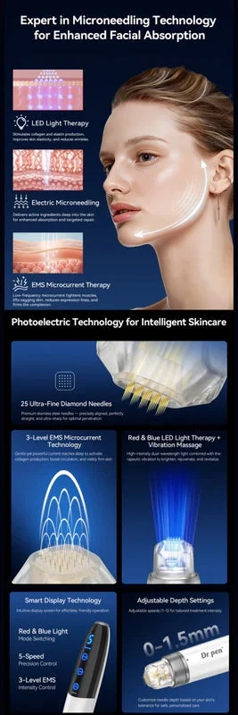 Dr. Pen Q1S - Electric Beauty Device for Face and Scalp Care