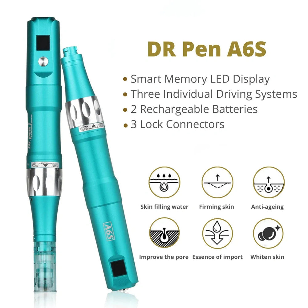 Dr. Pen A6S Wireless Microneedling Pen – 6 Speeds, 0–2.5mm