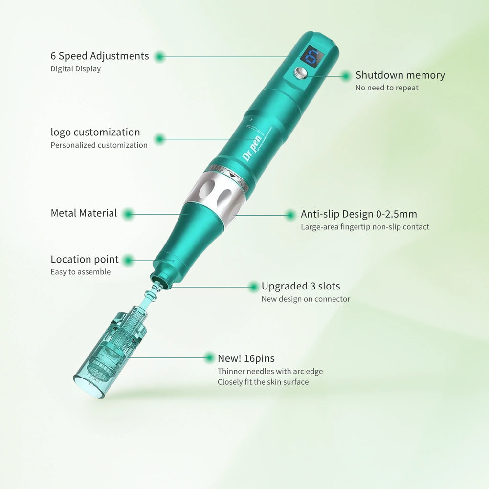 Dr. Pen A6S Wireless Microneedling Pen – 6 Speeds, 0–2.5mm